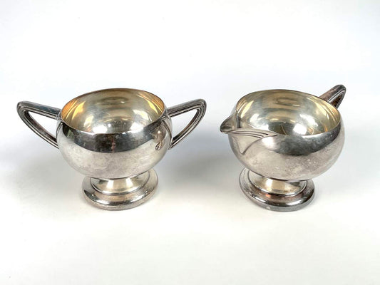 Vintage Weidlich Brothers Silver Plate Creamer and Sugar