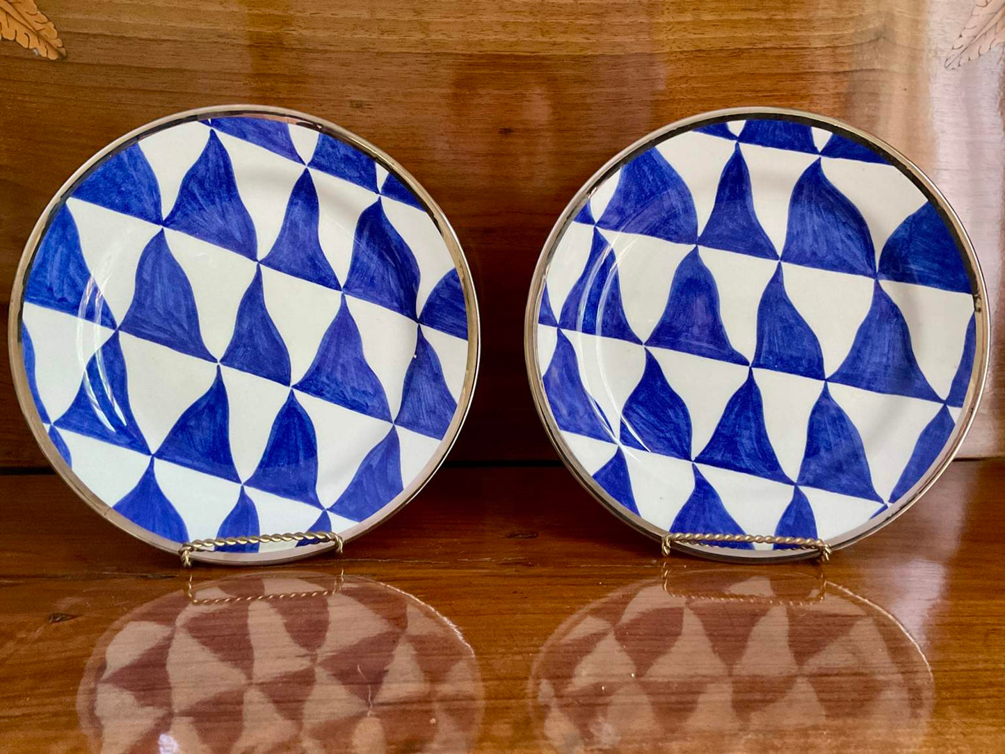 Pair of Tiffany & Co. Este Ceramiche Plates