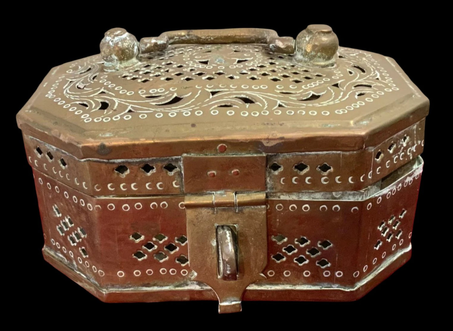 Vintage Brass Cricket Box