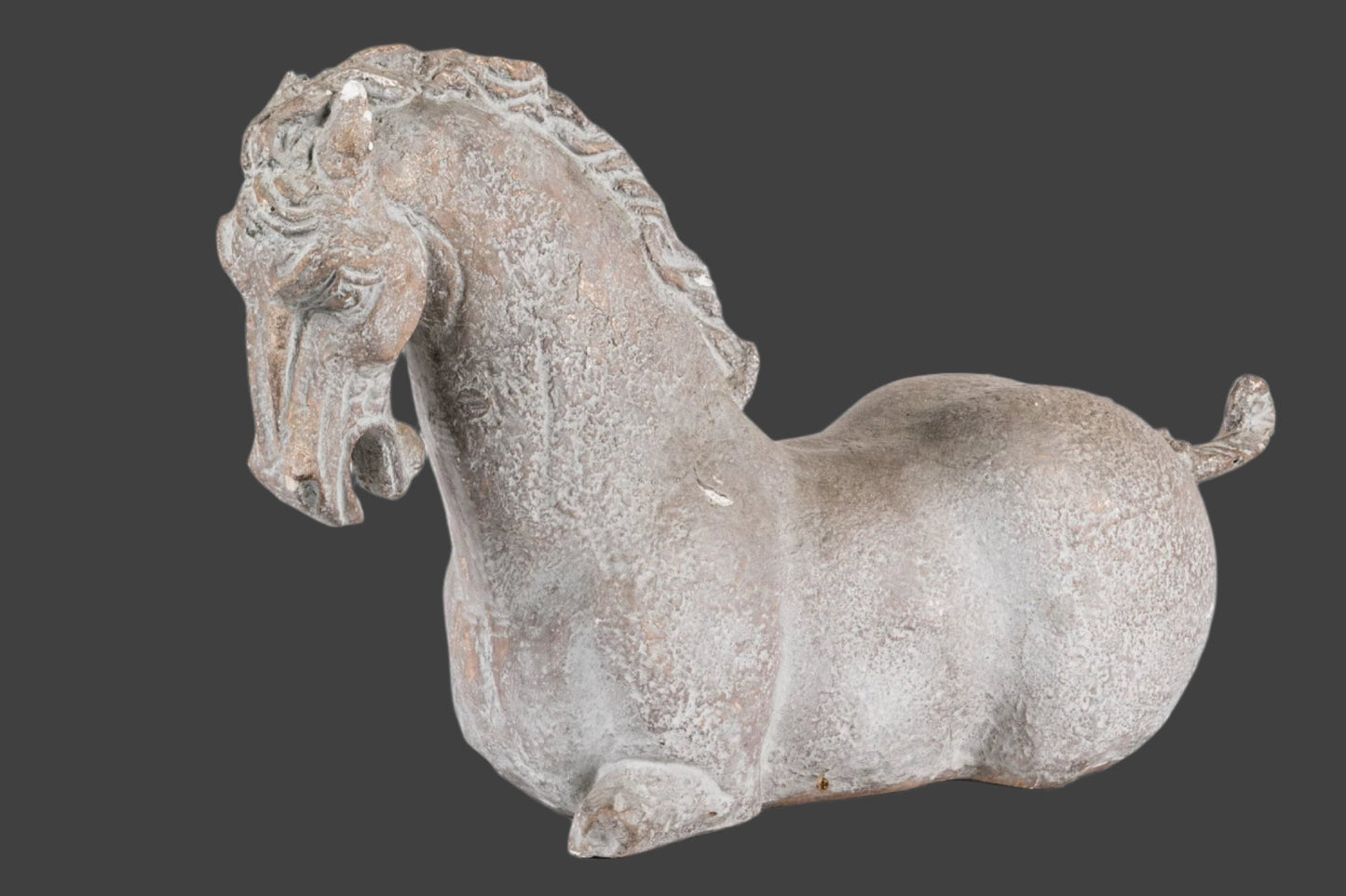 Impressive Ceramic Sculpture Of A Horse's Torso & Bust, Tang Period