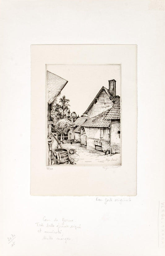 HENRI VERGE-SERRAT (BELGIAN, 1880-1966) ETCHING ON PAPER
