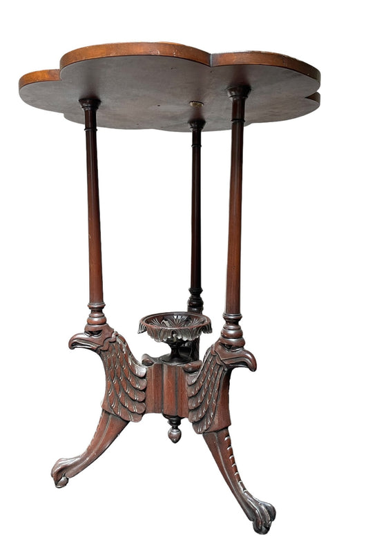 Vintage Irwin Furniture Co. Accent Table With Figural Eagles Base