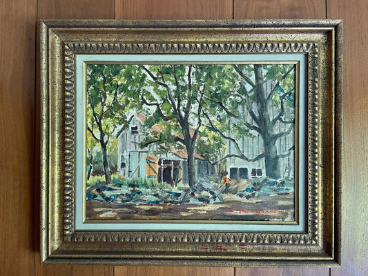 EDWIN KANE, American 29th C, Signed, oil on board