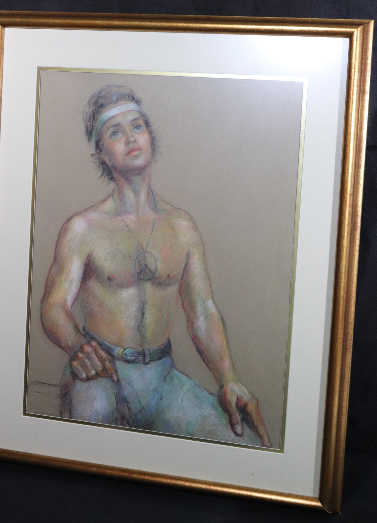 Flora B Giffuni Framed Hippie Pastel Artwork