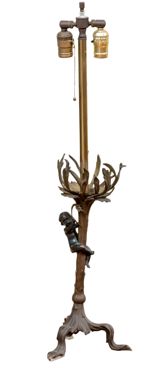 Art Nouveau Putti Table Lamp