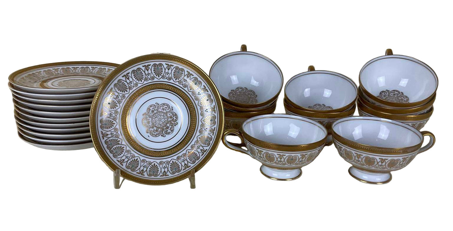 Set of 10 Vintage Thomas Rosenthal of Germany Demi Tasse Cups and Saucers - 12 pcs