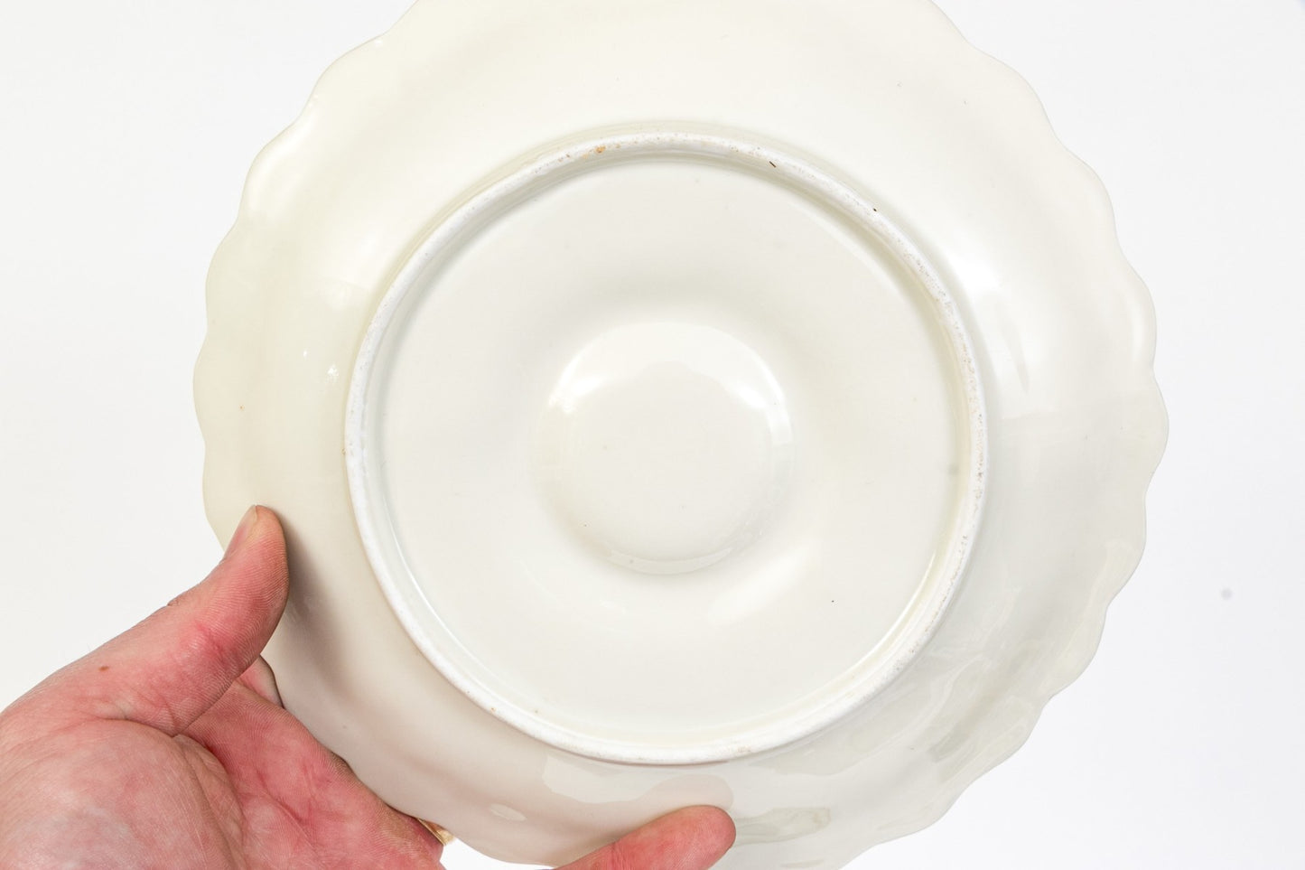 Set Of Six Antique Oyster Plates, Probably French