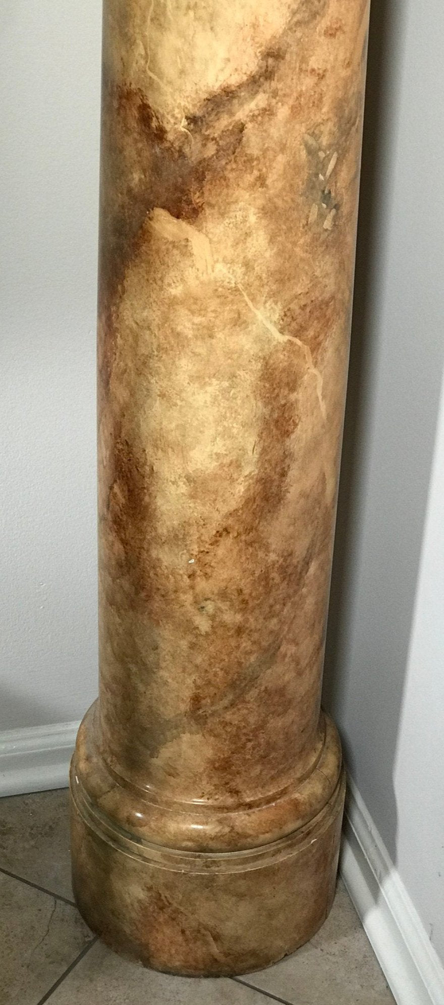 Stunning Tall Burl Wood Column,&nbsp; 48" X 10".