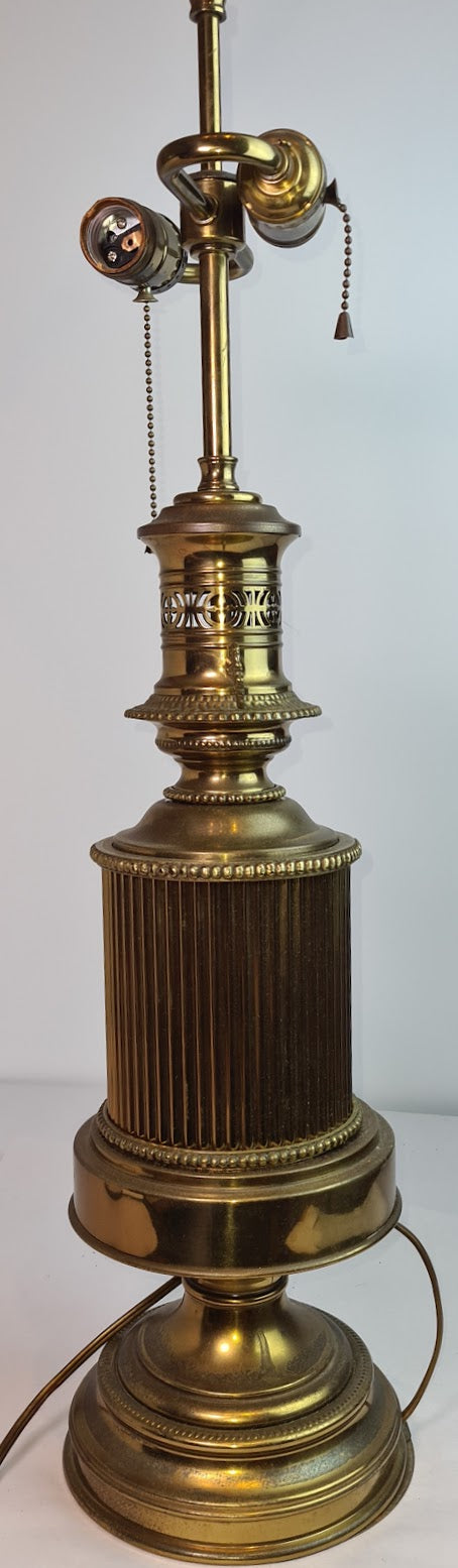 Vintage Paul Hanson Brass Table Lamp with Keys