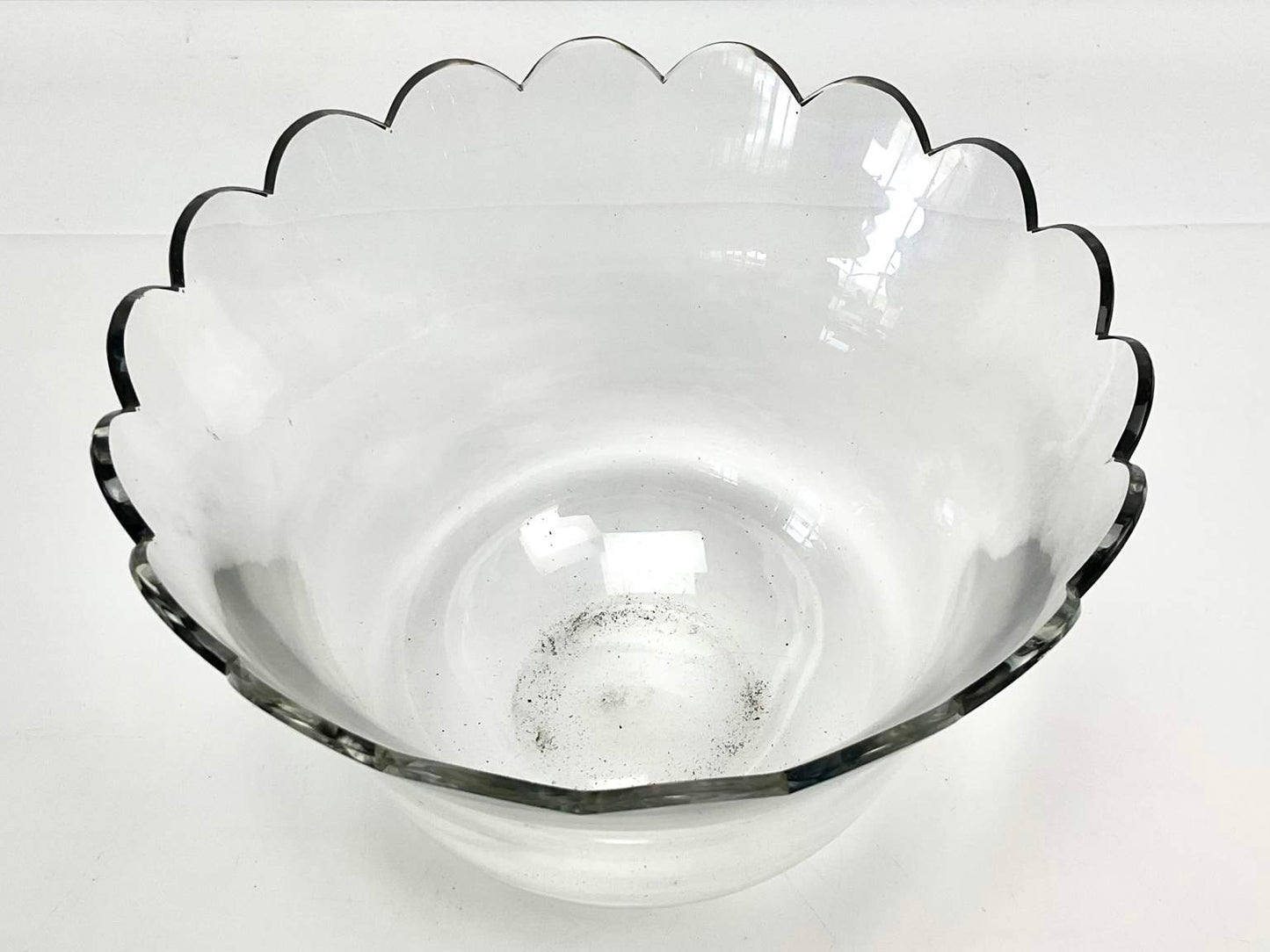 Vintage Val St. Lambert Crystal Bowl, Signed