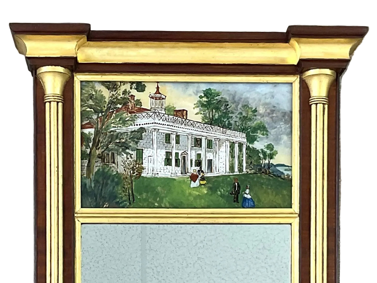 Empire Style Pier Mirror Featuring Mount Vernon