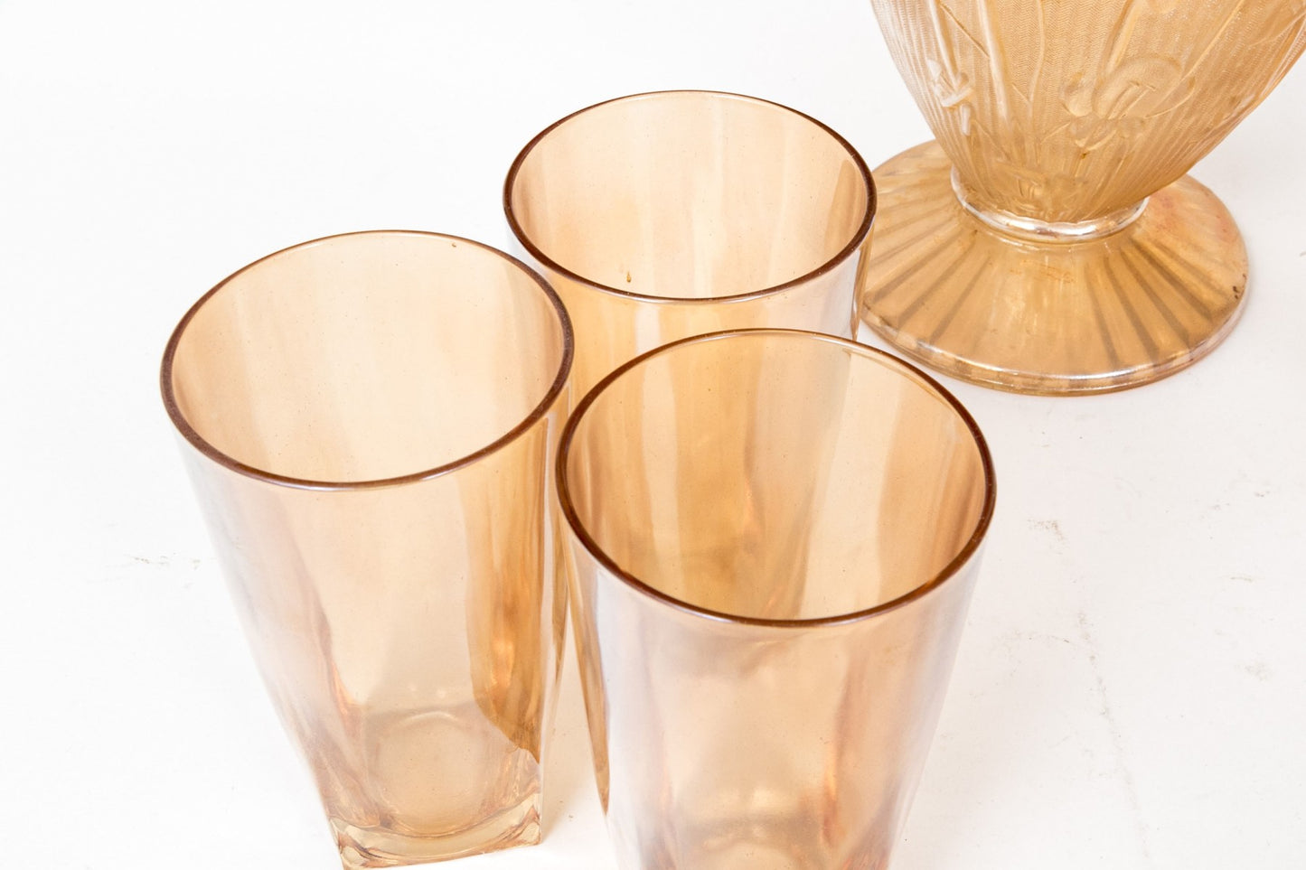 Jeannette Glass Co. Marigold Carnival Glass Lemonade Set