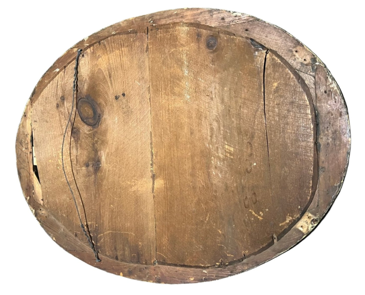 Antique Victorian Age Gilded Oval Mirror