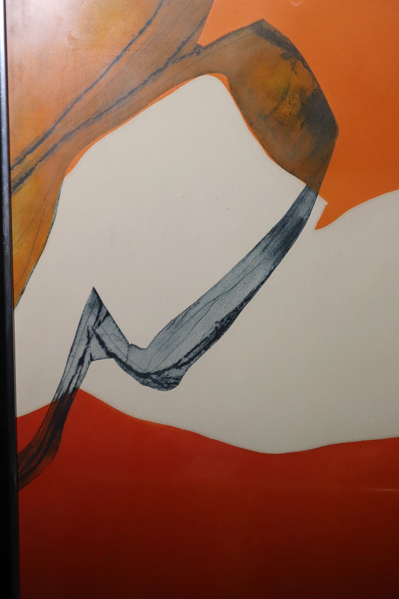 Jacque Millant MCM Abstract Lithograph Limited Of 65 Signed By The Artist With Seal