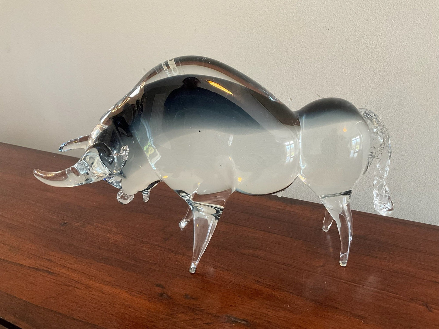 Formia Vetri Di Murano Glass Bull Figurine Made In Italy