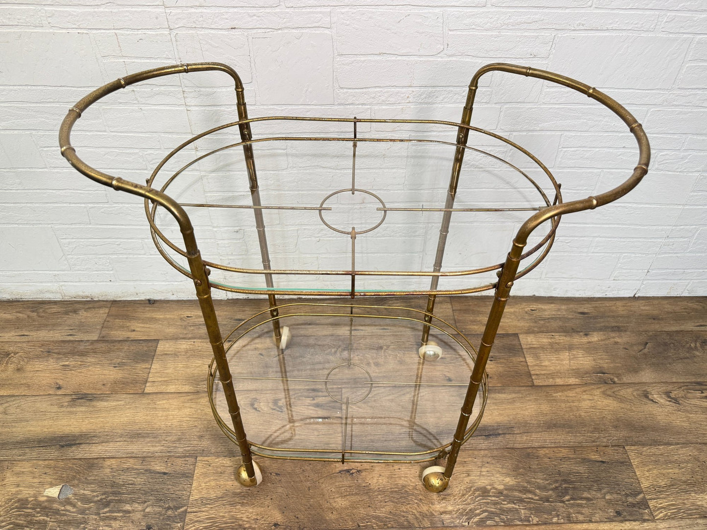 Mid-Century Hollywood Regency Style Bar Cart