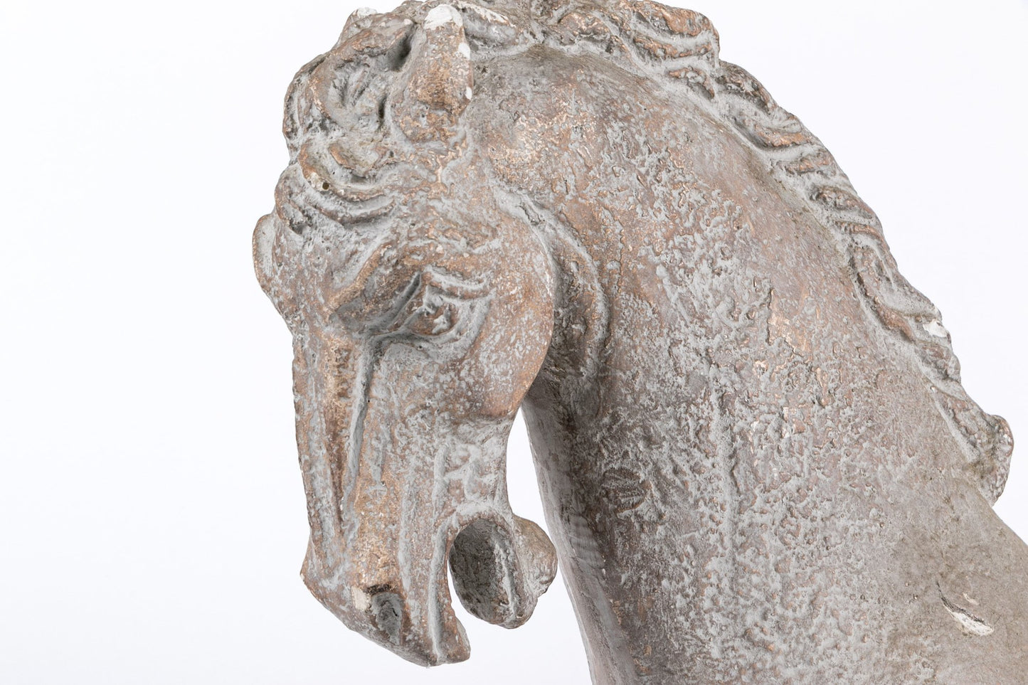 Impressive Ceramic Sculpture Of A Horse's Torso & Bust, Tang Period