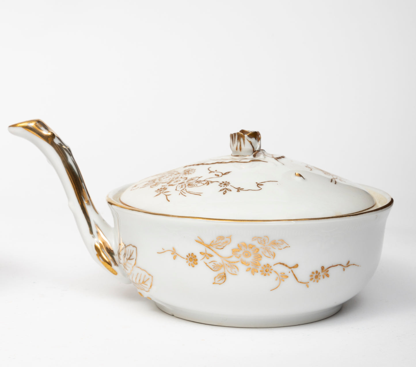 Porcelain Lidded Soup Bowls - Set Of 6