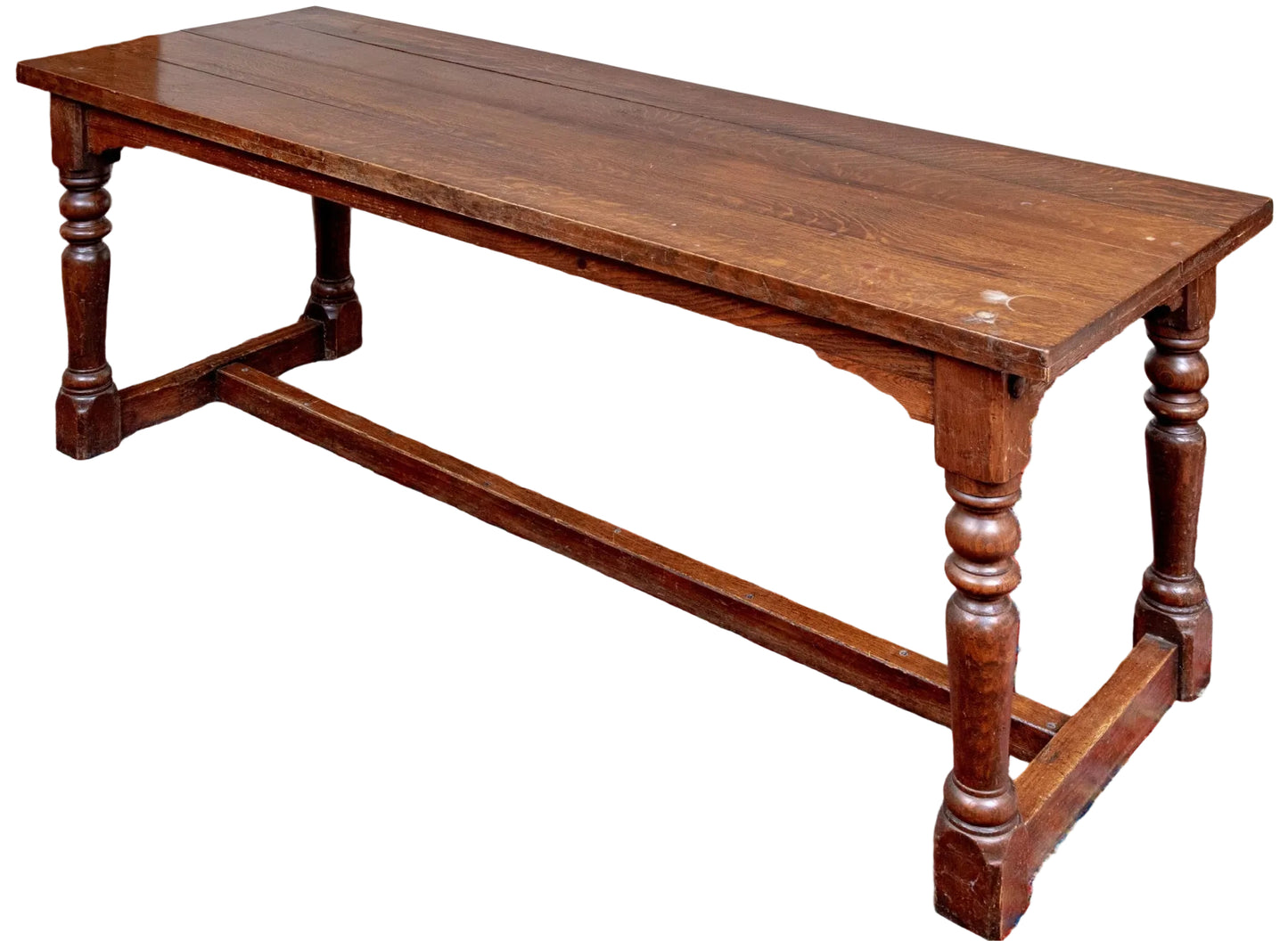 Antique English Oak Farmhouse Dining Table