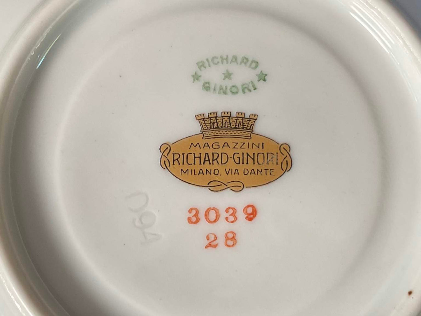 Vintage Richard Ginori Espresso Set with Tray