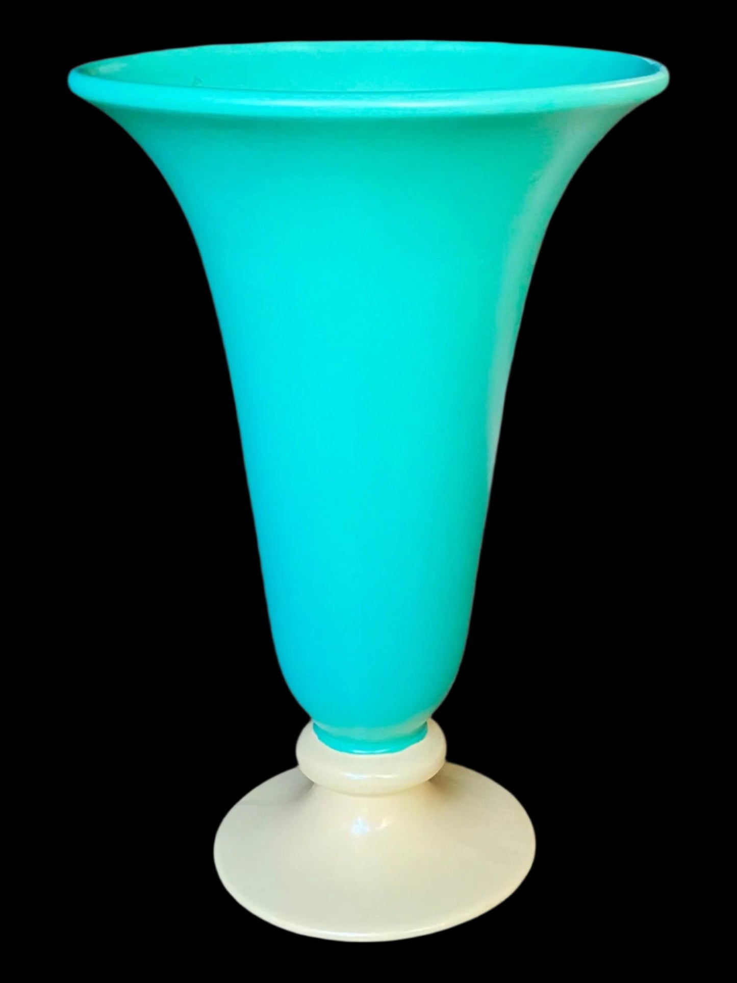 Large Art Deco Ceramic Trumpet Vase
