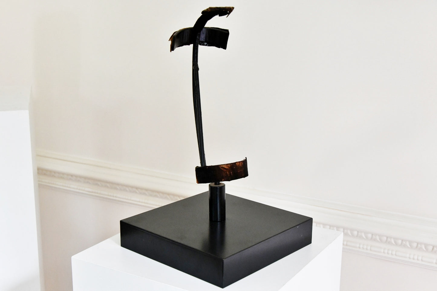 Brutalist Iron Sculpture On Base