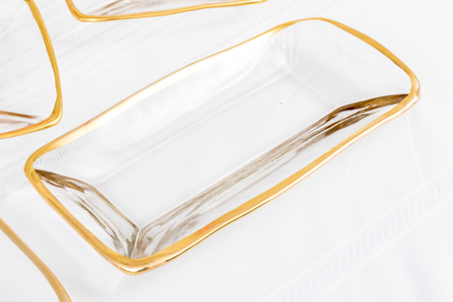 Vintage Set Of 12 Italian Gold Rimmed Plates