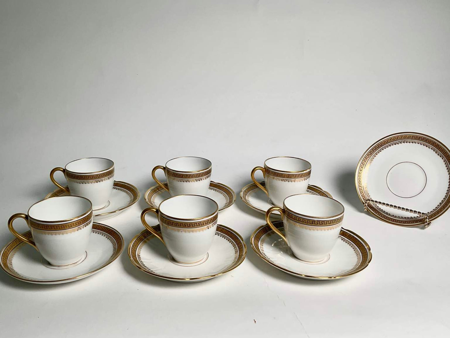 Wonderful Limoges W.G. & Co. France Demi Tasse Cups and Saucers (13 pcs.)