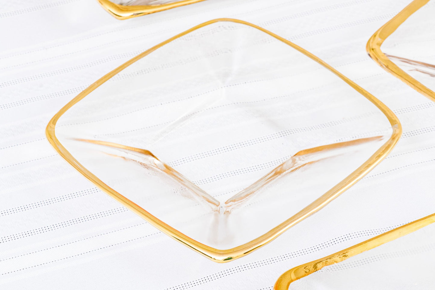 Vintage Set Of 12 Italian Gold Rimmed Plates