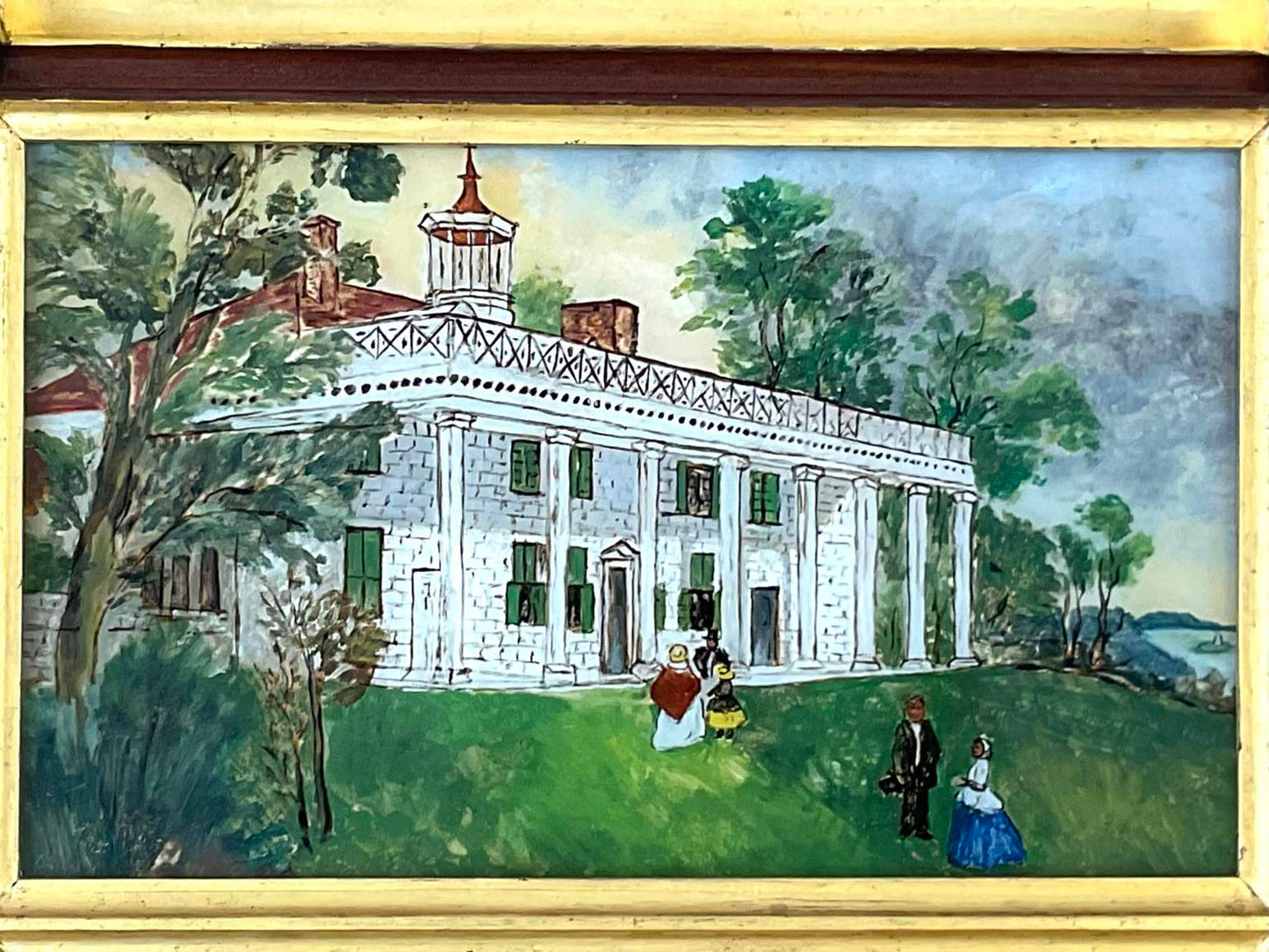 Empire Style Pier Mirror Featuring Mount Vernon