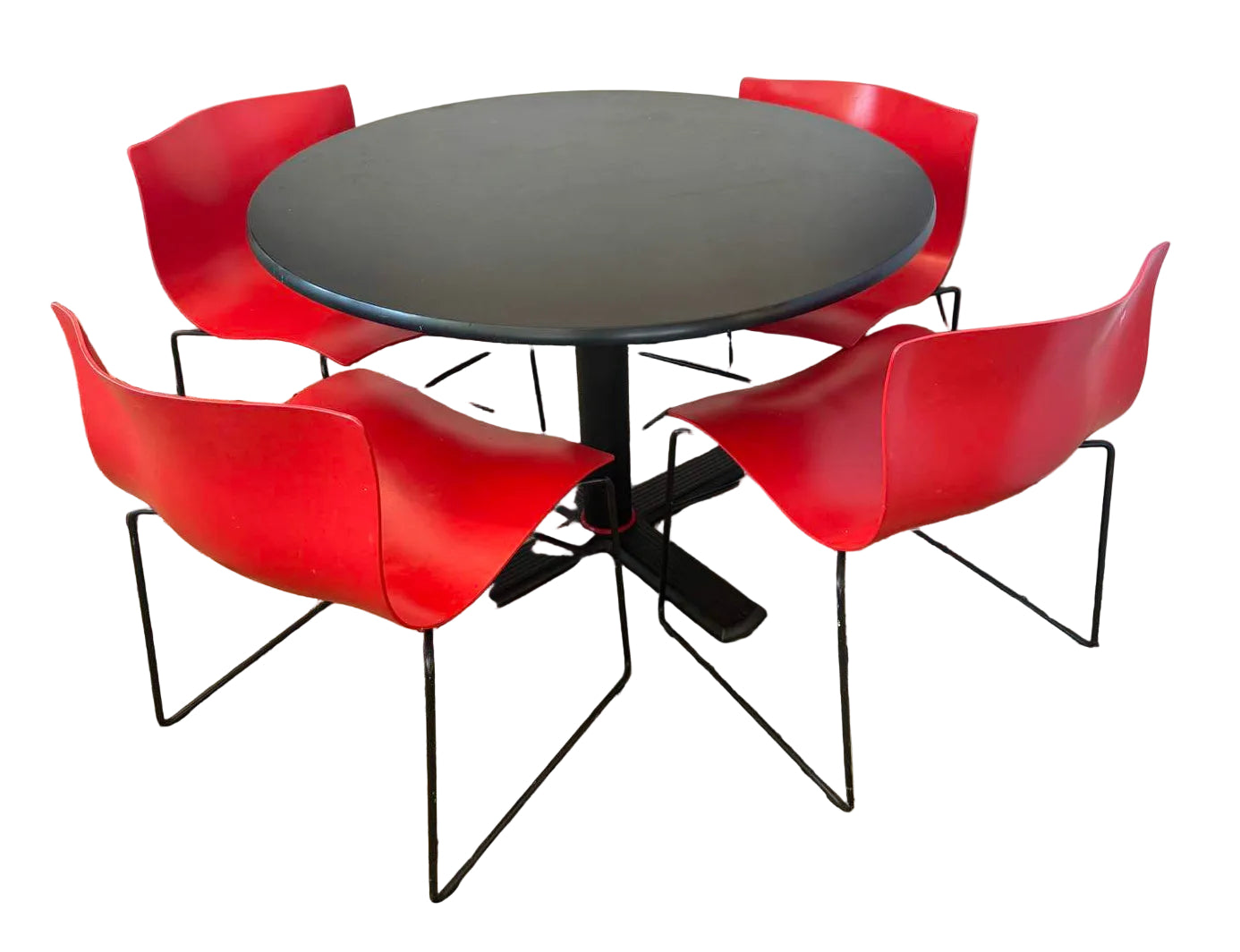 Handkerchief Chairs with Matching Table by Massimo & Lella Vignelli for Knoll International - 5pcs
