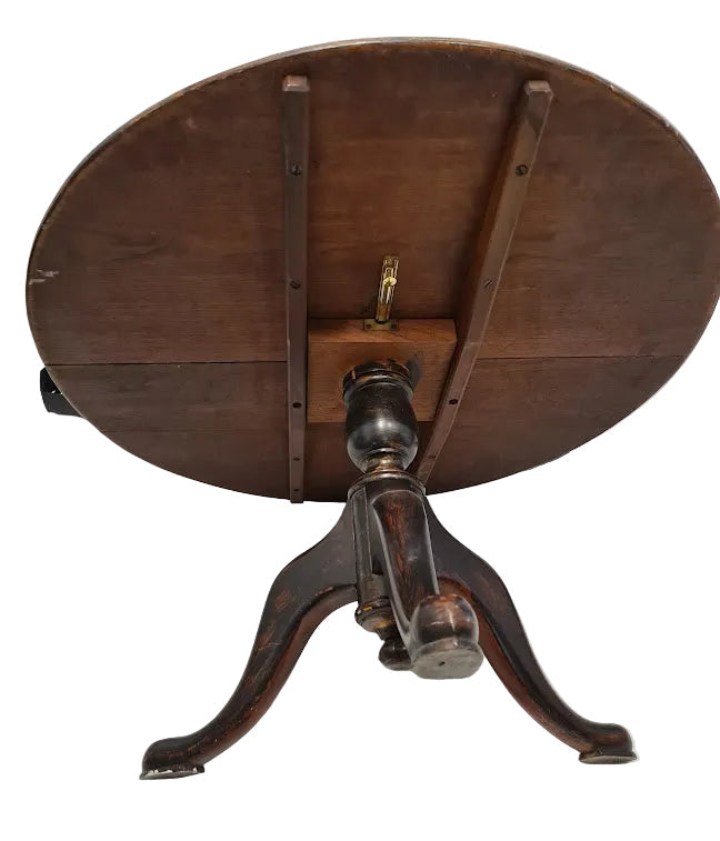 Antique Queen Anne Tilt Top Table, 19th Century