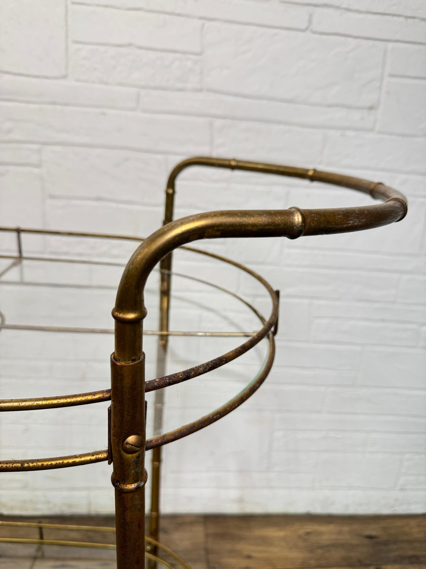 Mid-Century Hollywood Regency Style Bar Cart