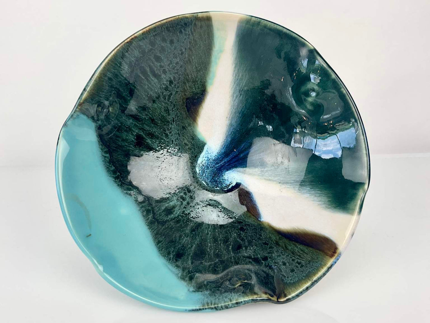 Jon Puzzuoli Pottery Footed Bowl, Signed