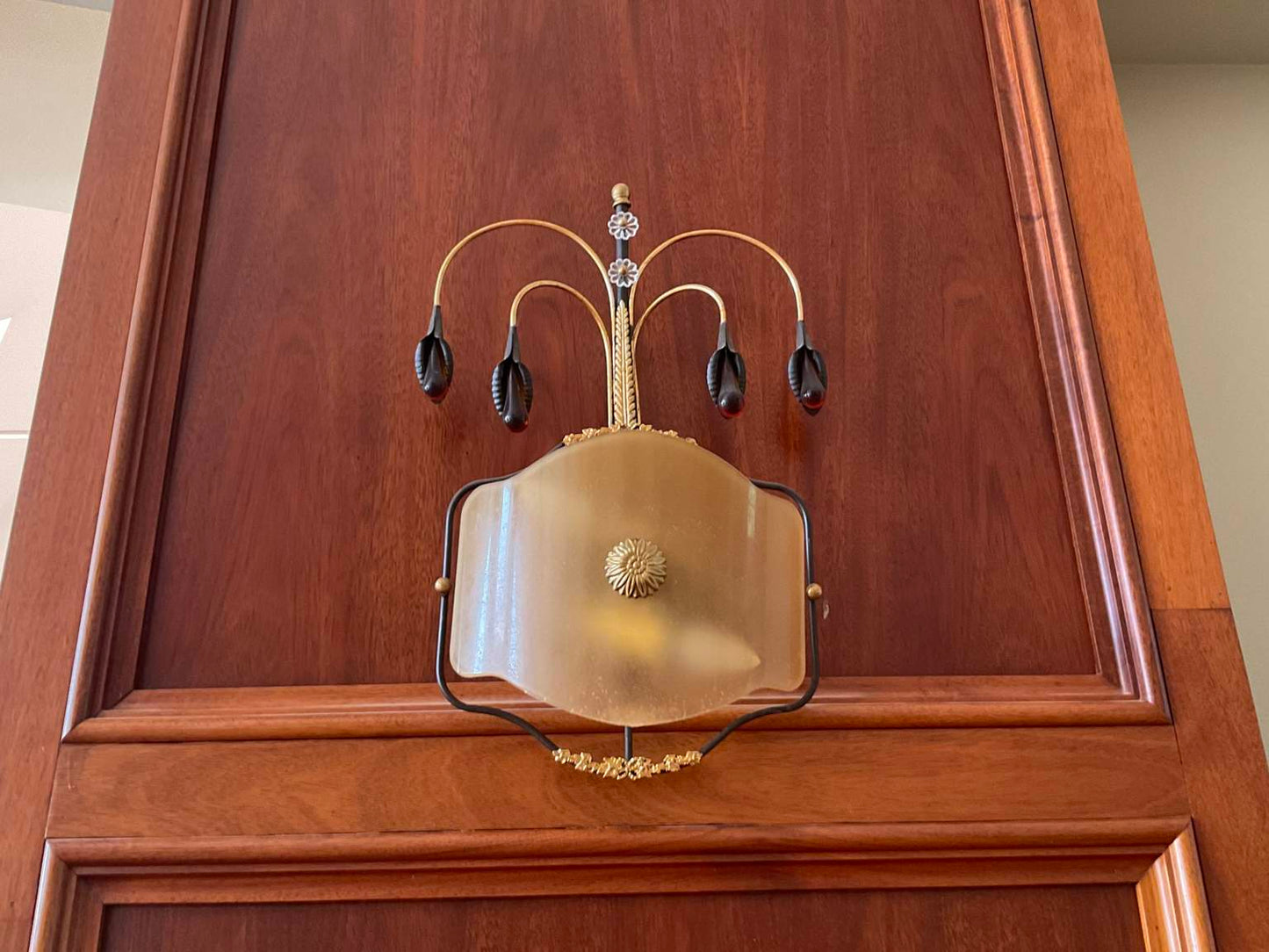 Exquisite Rare Pair of Venetian Glass and Amber Sconces  (1 of 2)