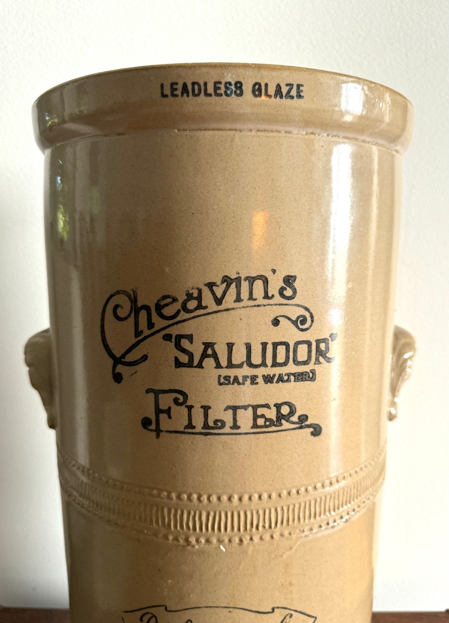 Tall Antique Cheavins Country Water Vessel
