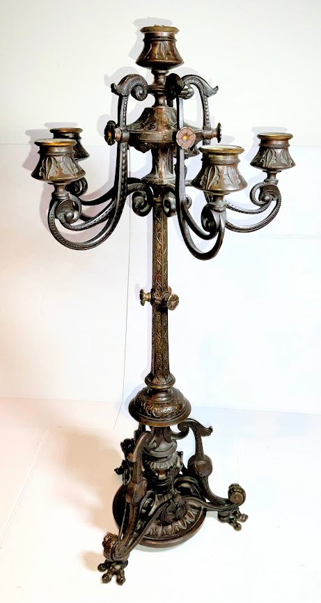 Neoclassical French Bronze Candelabra