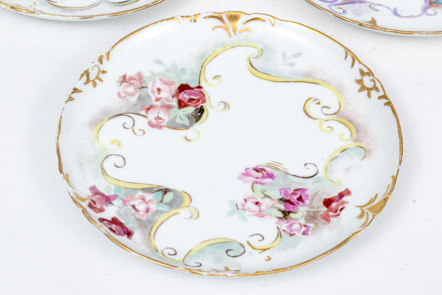 Set Of Six French Porcelain Breads And Butter Dishes