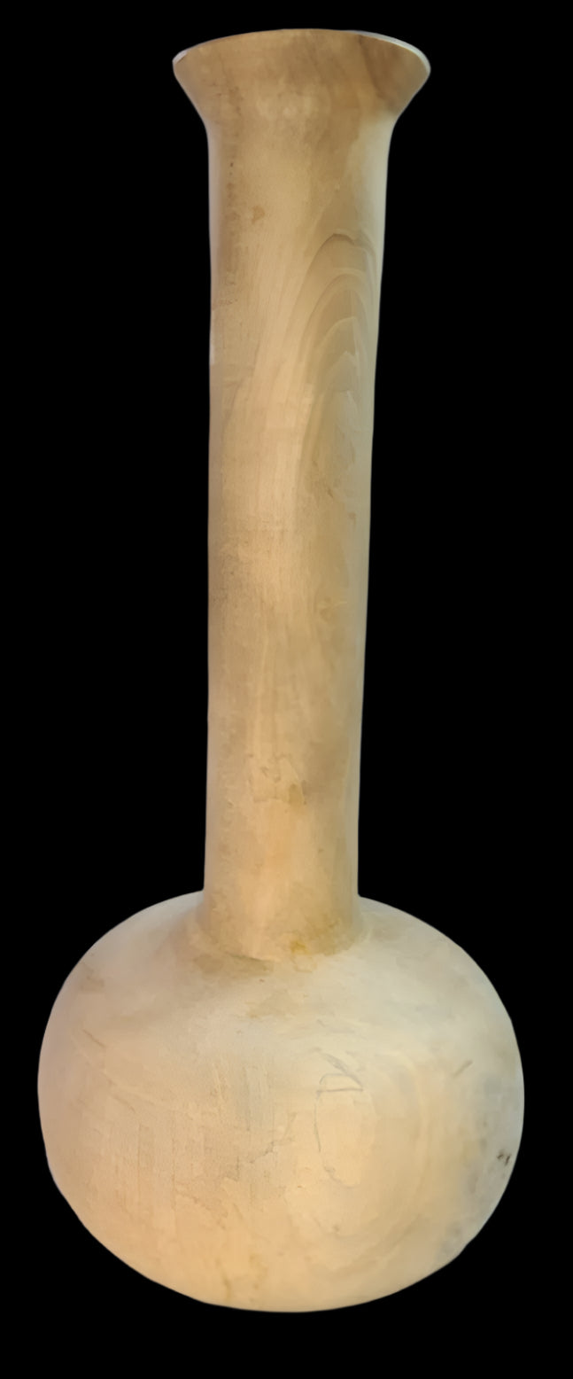 Handcrafted Wooden Vase with glass insert