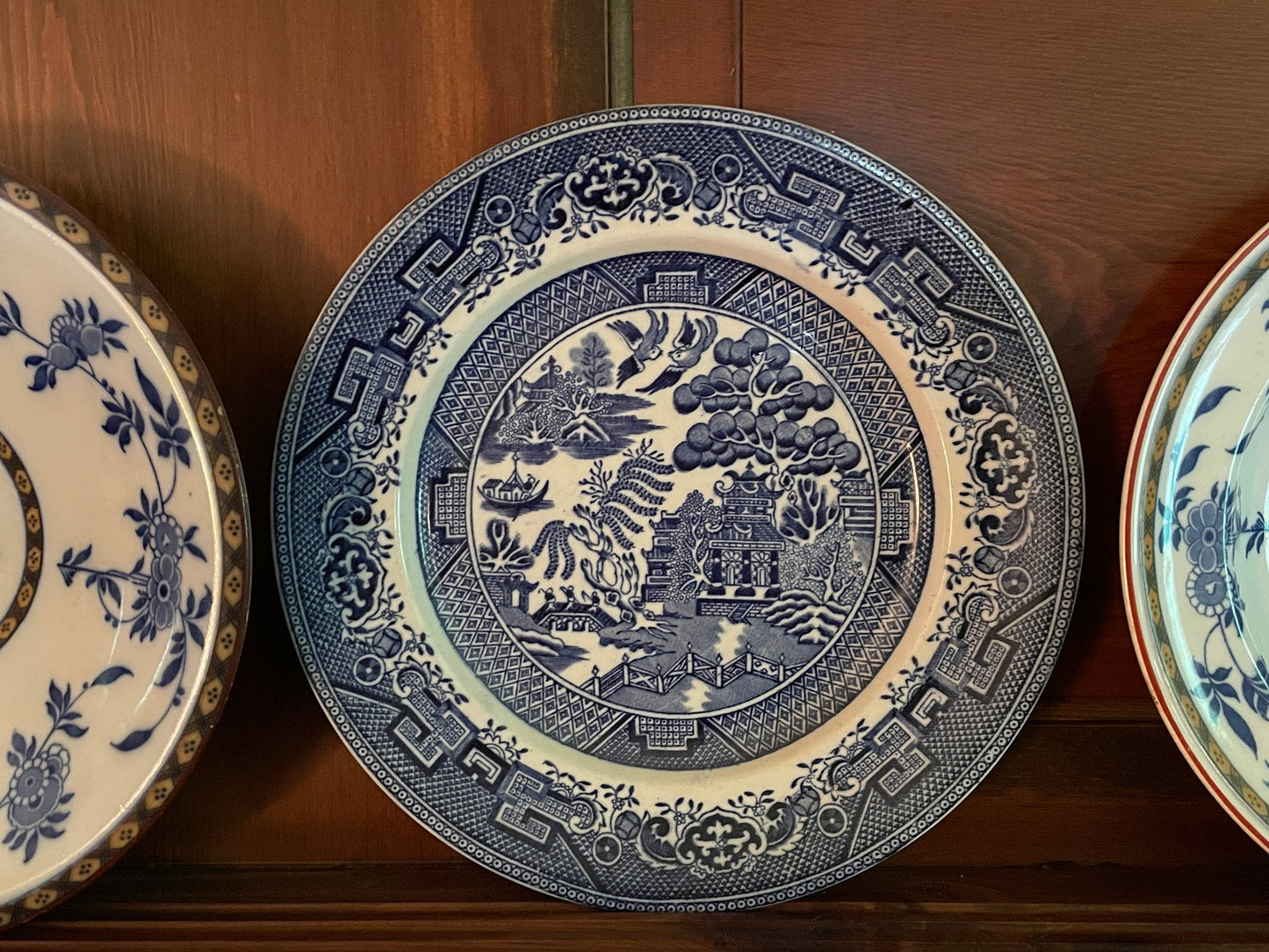 Trio Of Antique Plates Delft