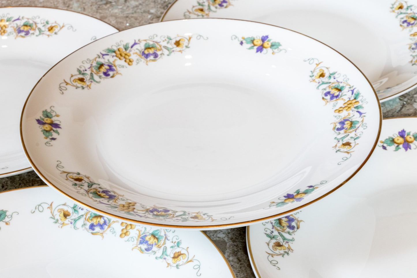 Set Of Six Richard Ginori "Capri" Ceramic Dinner Plates