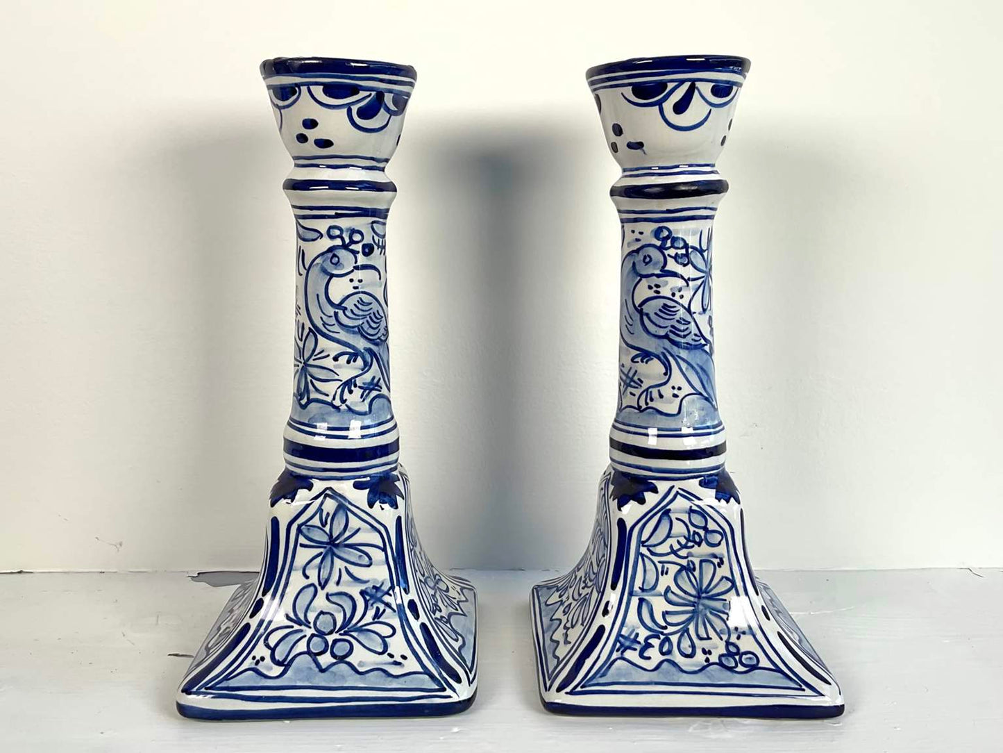 Pair of La Terrine Ceramic Candleholders