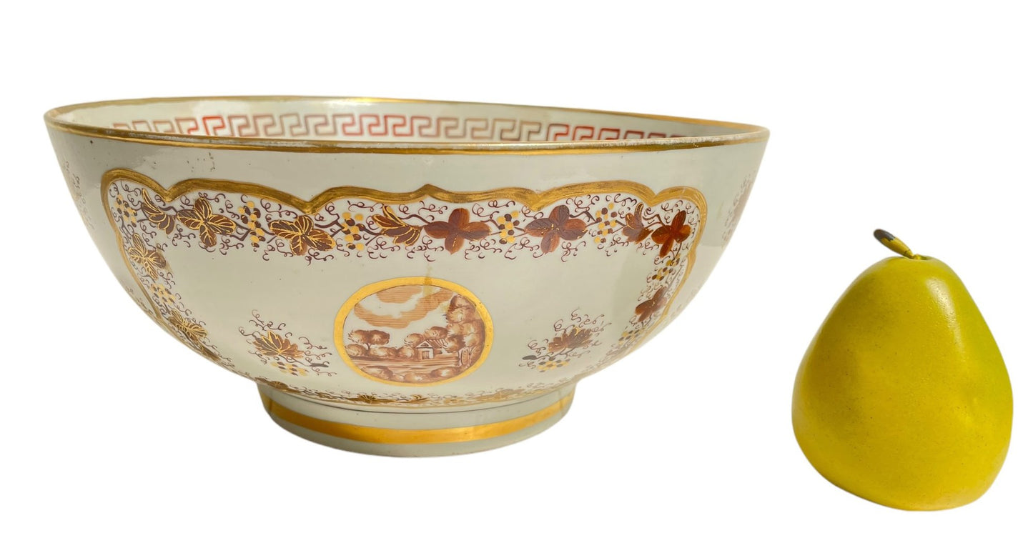 Hand-painted Porcelain Centerpiece Bowl