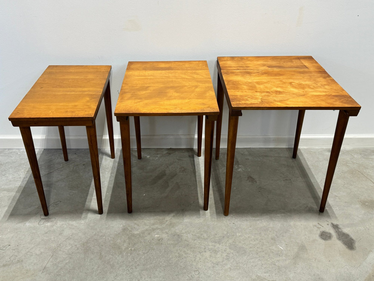 1960s Mid Century Modern Conant Ball Nesting Tables By Russell Wright - Set Of 3
