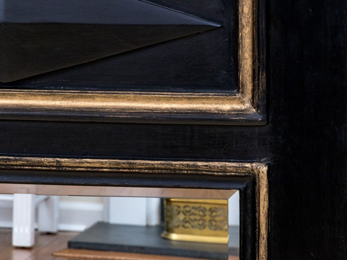 Sleek Hollywood Regency Contemporary Mirror