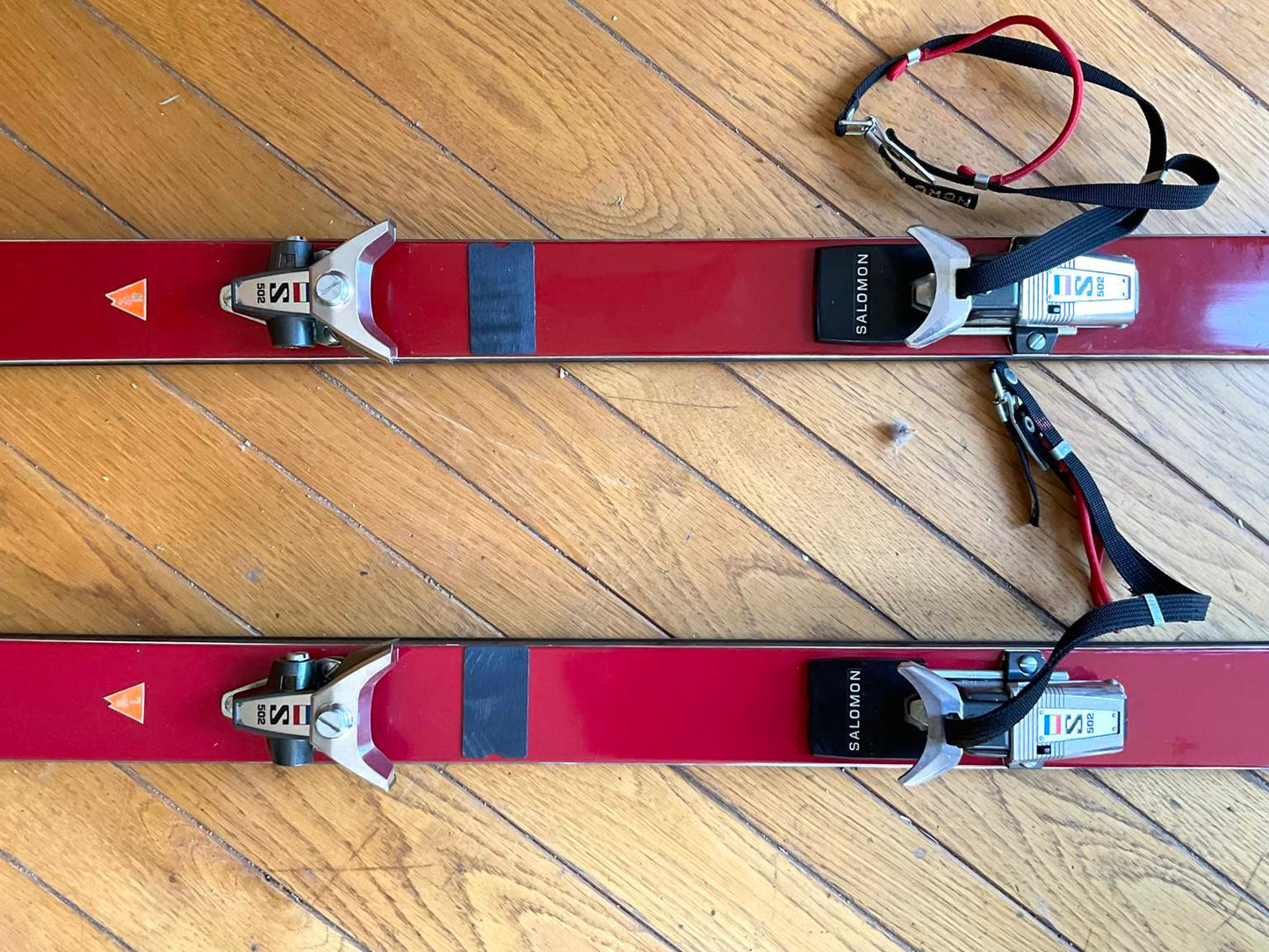 Pair of Vintage Red Head Killy 800 Skis and Solomon Bindings (Jean-Claude Killy)