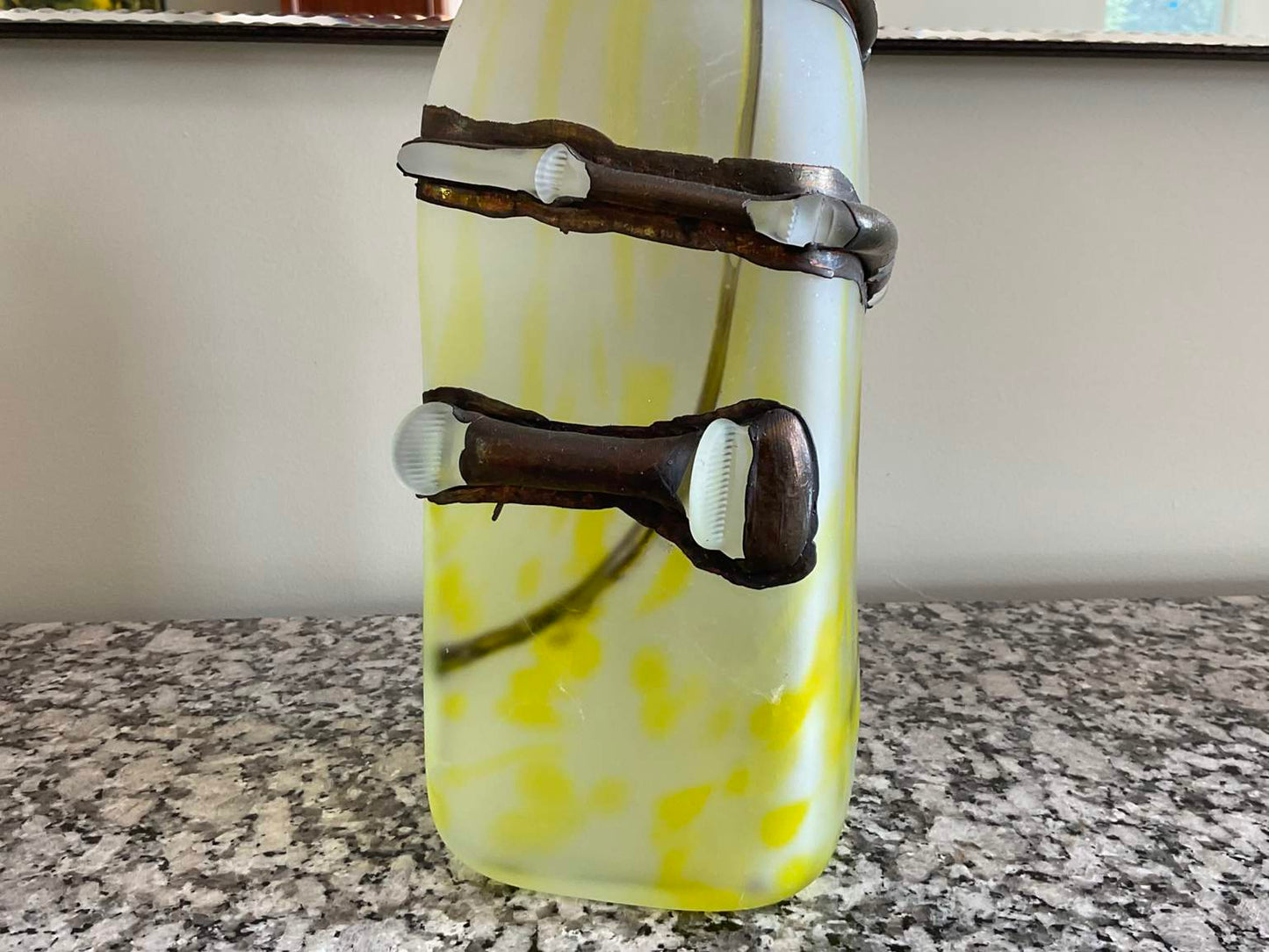 Hand Blown Murano Art Glass Vase, Unsigned