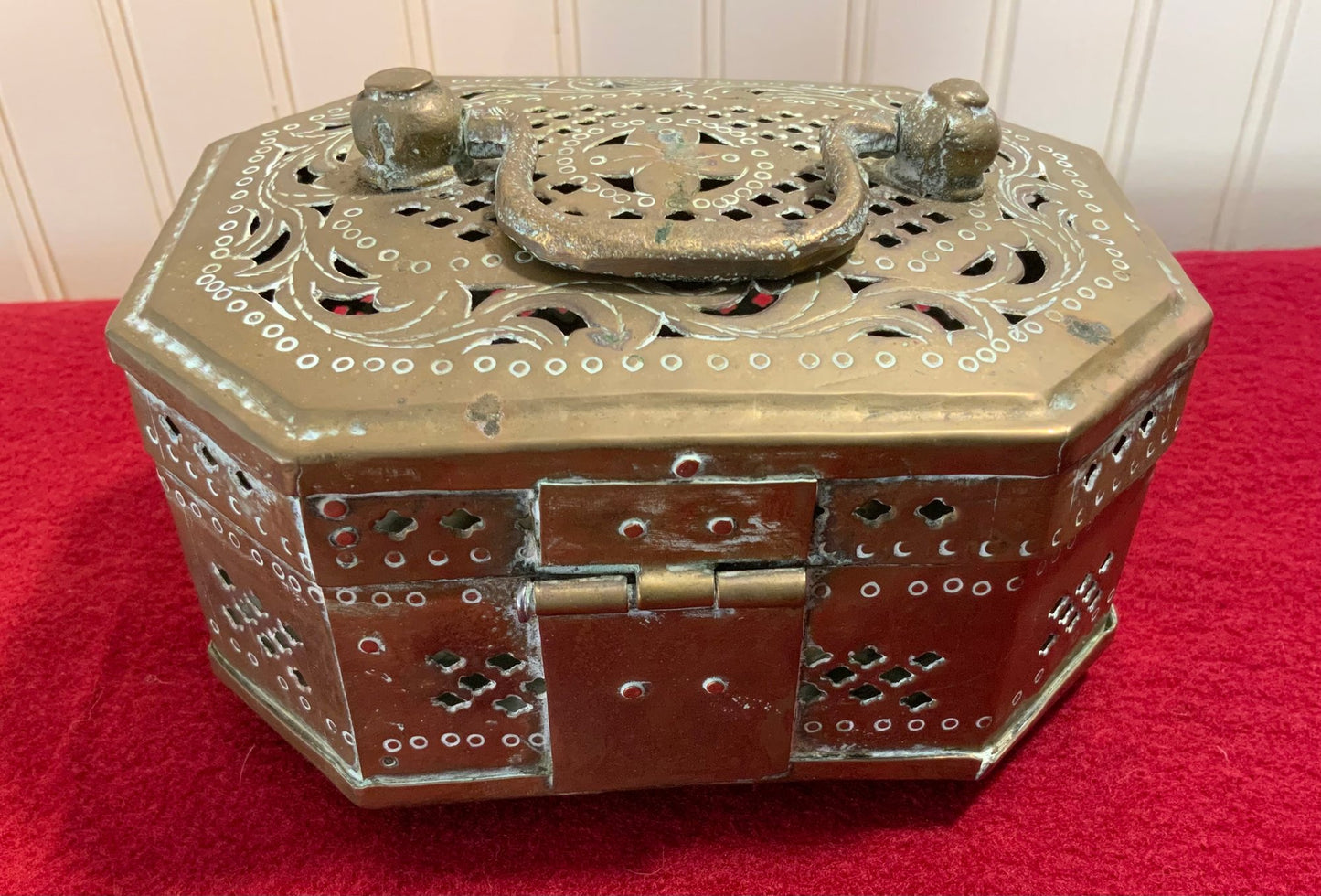 Vintage Brass Cricket Box