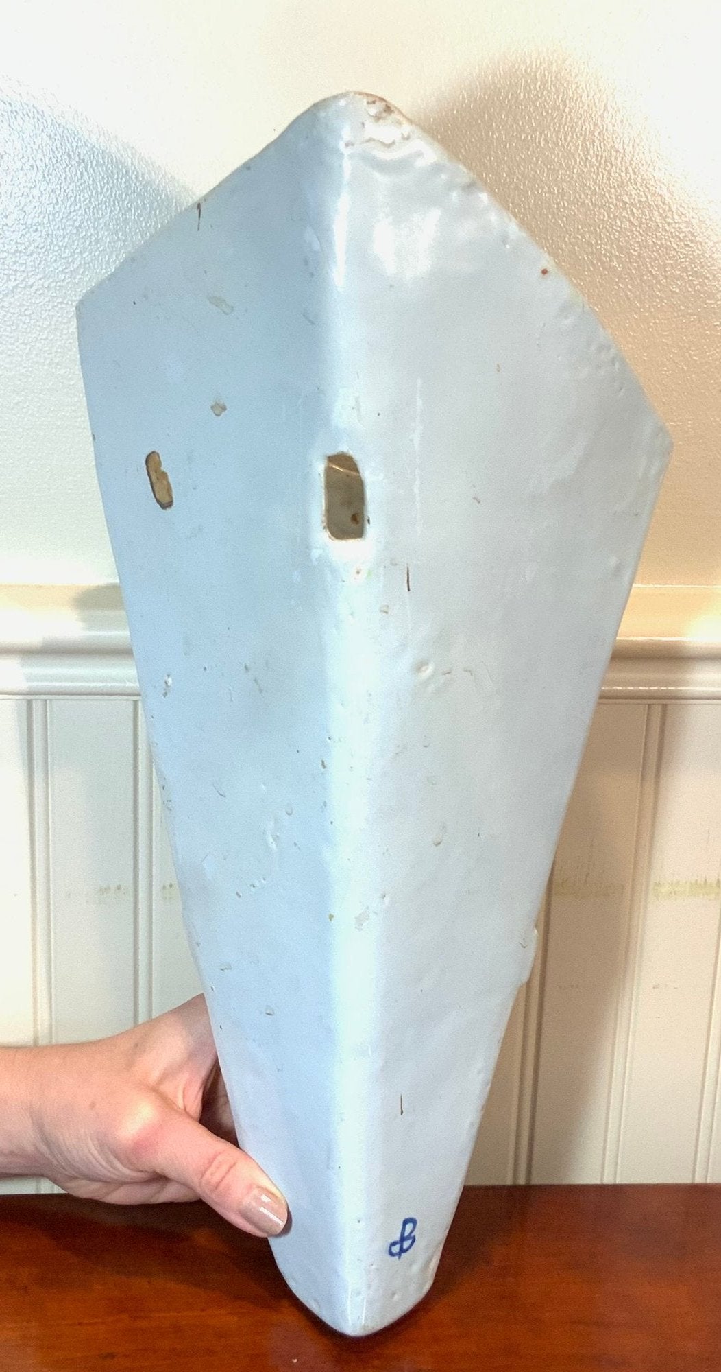 Unique French Rouen Faience Corner Pocket Vases