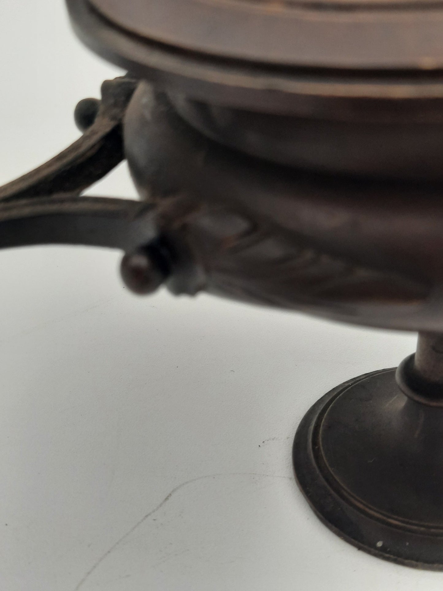 Antique Bronze Double Candle Stick Covered Bowl